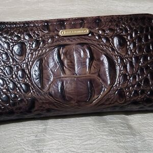 Brahmin Brown Crocodile Embossed Wallet